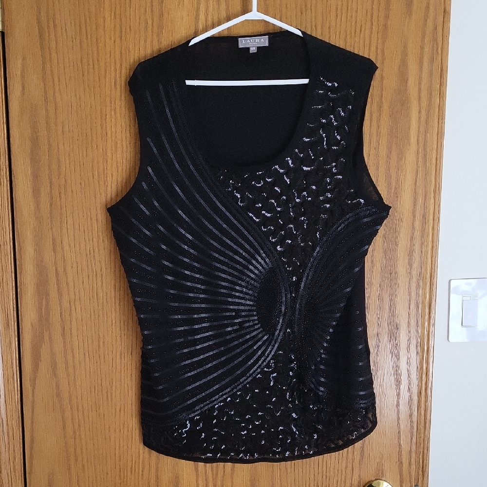 Elegant Black Sleeveless Blouse
